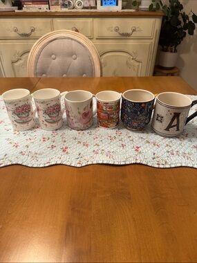 Anthropologie and fine bone china Mug Set of 6
